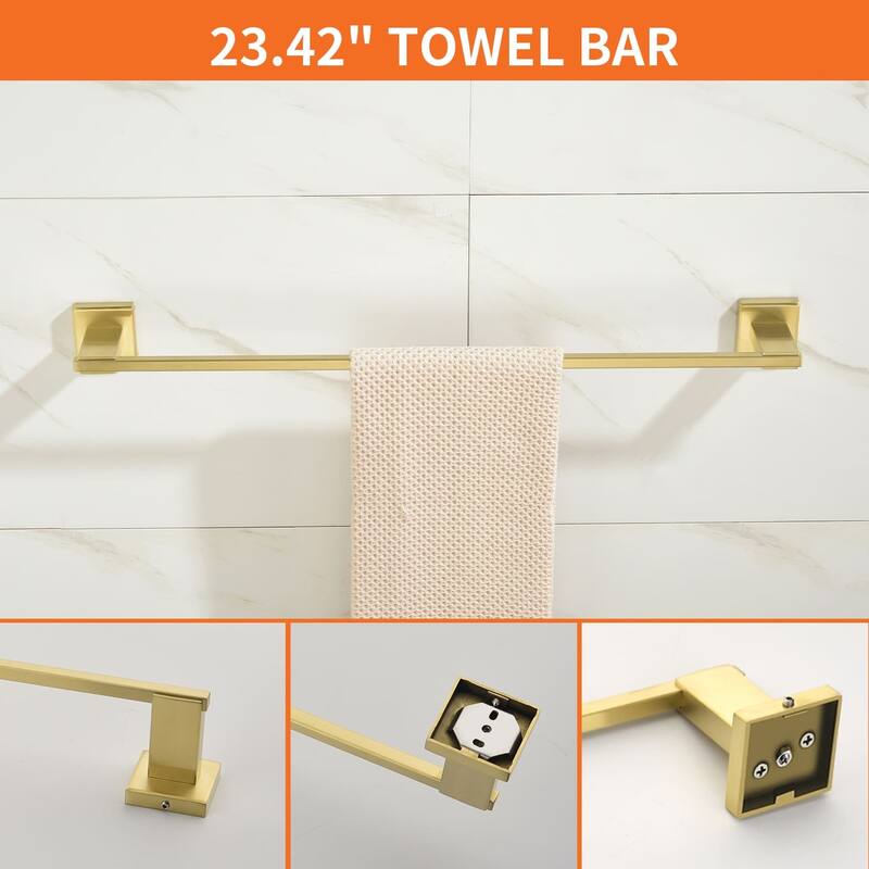 4 Piece Bathroom Hardware Set Wall Mount Bathroom Towel Holder Bar Set Bathroom Fixtures 304 Stainless Steel Bath Accessories