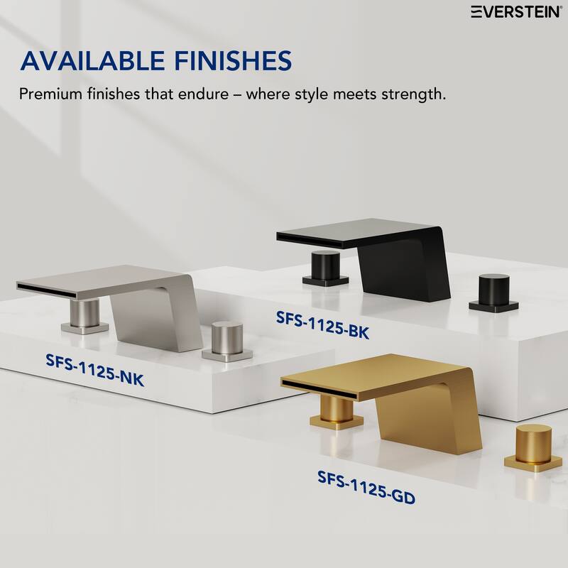 Modern Wide Waterfall Bathtub Faucet, Deck Mount 2-Handle Roman Tub Faucet
