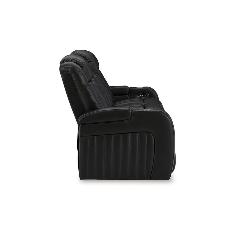 Signature Design by Ashley Caveman Den Midnight Power Reclining Sofa - 86" W x 42" D x 42" H