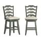 preview thumbnail 16 of 23, Ronda French Ladder Back Swivel Stool