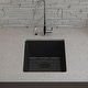 preview thumbnail 24 of 47, 16" x 18" Quartz Single Bowl Sink Drop-In/Undermount Granite Composite - 16"x18"