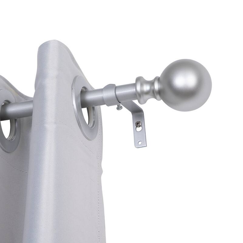 UTOPIA ALLEY 3/4 Inch Curtain Rod - Curtain Rods For Windows 48 to 86 Inch, Adjustable Drapery Rods - Nickel Finish - Nickel