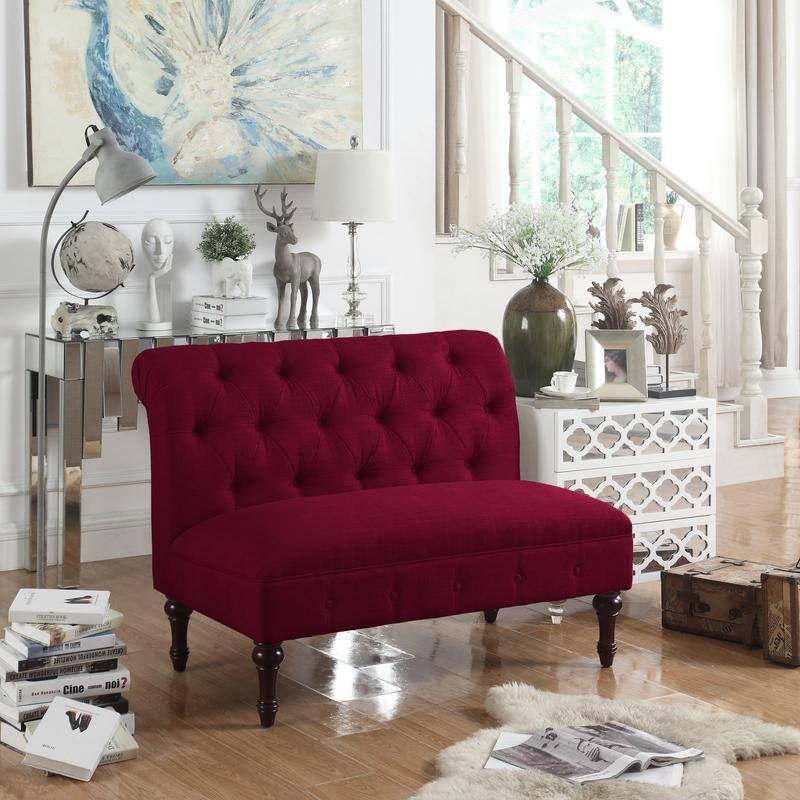 Rosevera Lauryn Tufted Chesterfield Loveseat