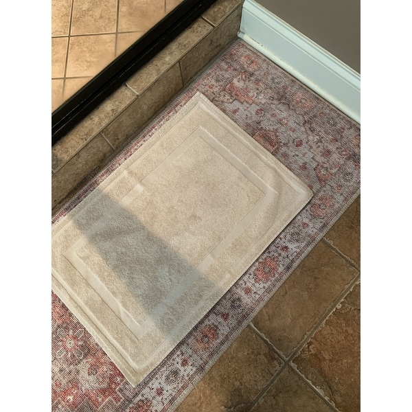 20 x 28 Inch Grey Brielle Home Emery Turkish Cotton Terry Bath Mat 20 x 28 Inch Grey Brielle Home Emery Turkish Cotton Terry Bath Mat