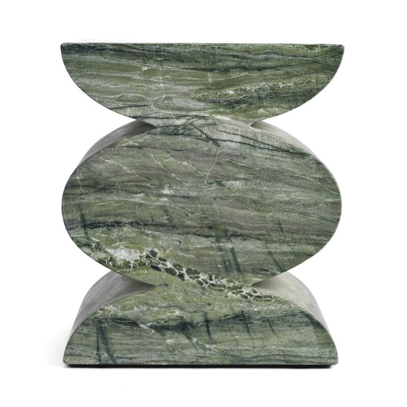 Studio London Side Table Faux Marble Effect Concrete Stool Indoor Outdoor Use