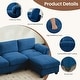 preview thumbnail 64 of 96, Modern Couduroy Modular Sectional Sofa Couch with Ottoman for Living Room