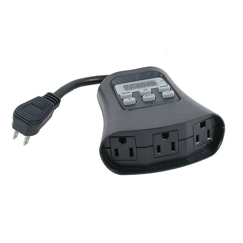 15A-DOT Outdoor Timer, Outdoor String Light Christmas Timer, Programable
