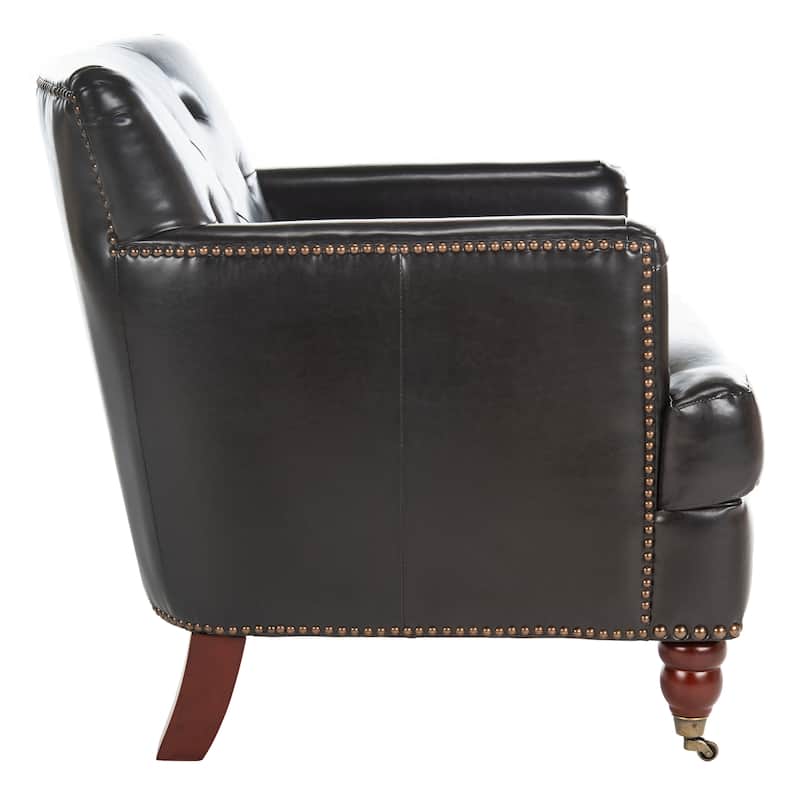 SAFAVIEH Tori Antiqued Tufted Club Chair - 28" x 34.4" x 32.7". - 28"W x 34"D x 33"H