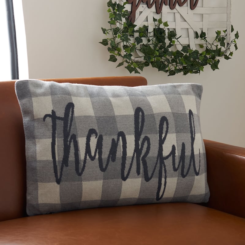 SAFAVIEH Be Thankful 16 x 24-inch Rectangle Decorative Accent Throw Pillow
