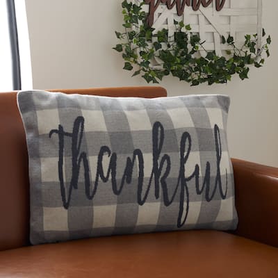 SAFAVIEH Be Thankful 16 x 24-inch Rectangle Decorative Accent Throw Pillow