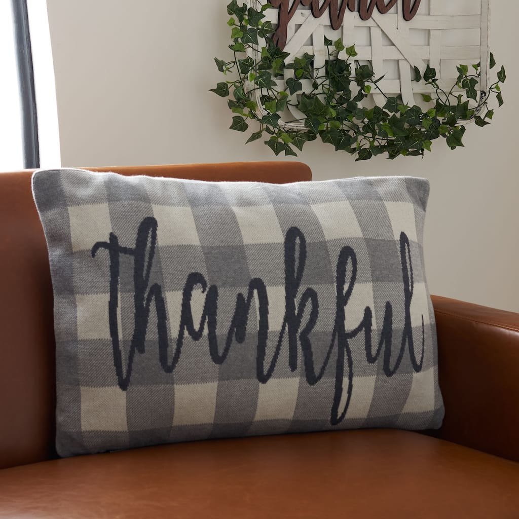 SAFAVIEH Be Thankful 16 x 24-inch Rectangle Decorative Accent Throw Pillow