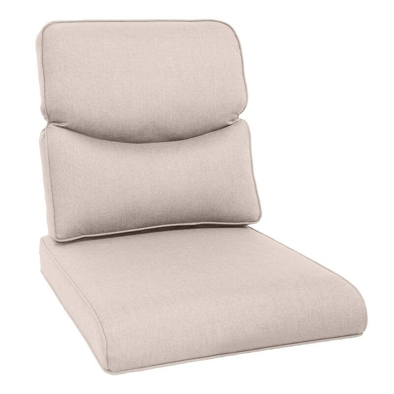 Pocassy 22x25x4 Inch Cushion for Outdoor Swivel Chairs Sofa Set - Beige Cushion - 1 Set Seat & Back Cushion