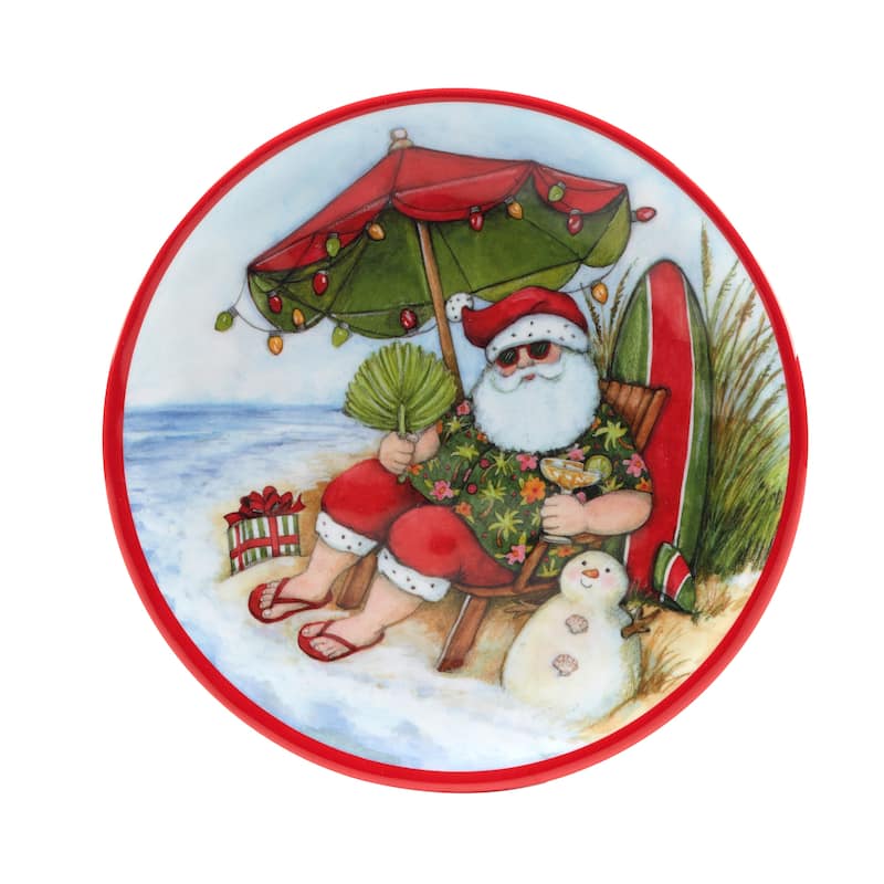 Certified International Santa's Wish Melamine 9" Salad/Dessert Plates, Set of 6 - 9-inch