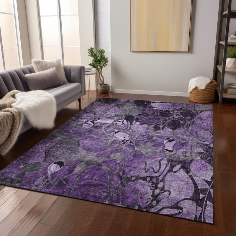 Malu Artistic Abstract Weather Resistant Timeless Fusion Outdoor Rug