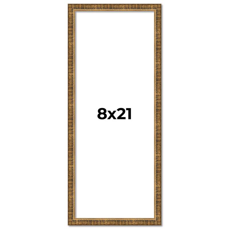 8x21 Frame Gold Kingsley Distressed Solid Wood Picture Frame Width