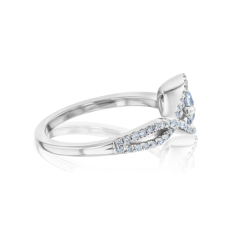 Kobelli 1.25 Carats Lab Grown Diamond Certified 14k Solid Gold Round Twist Lasso Ring