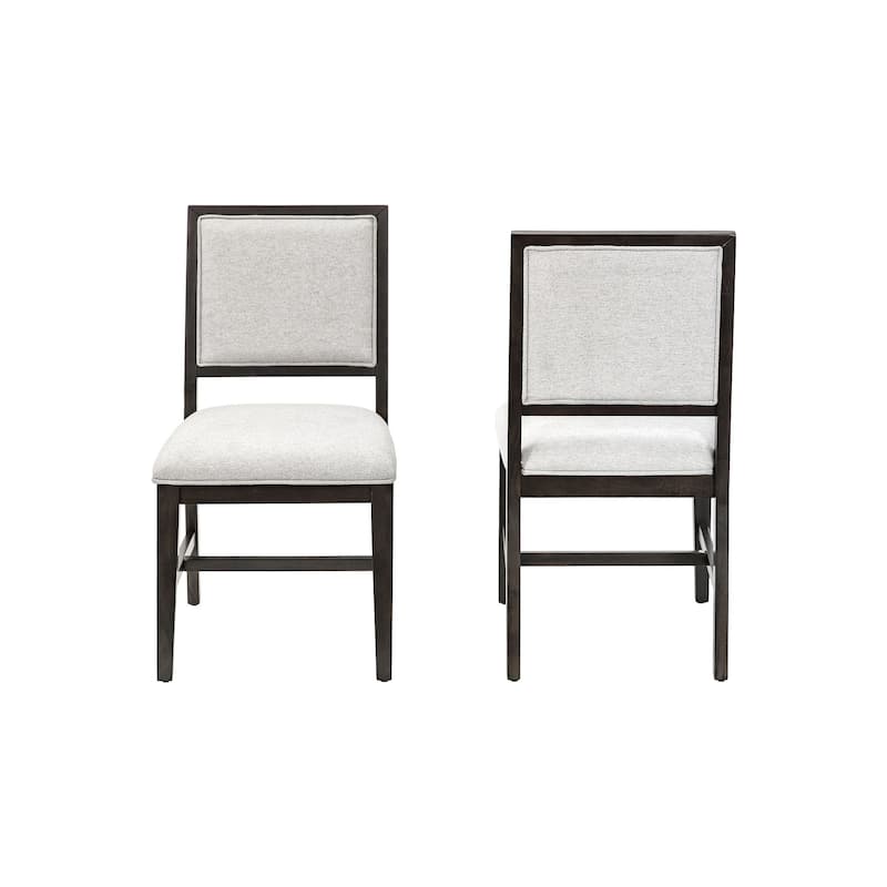 Modern Wood Rectangular Extension Kitchen Dining Table and Six Chairs, Black