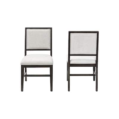 Two Wood Modern Kitchen Table Chairs, Dining Seats, Black