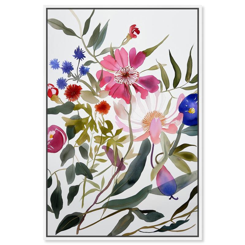 Watery Petals I Canvas by Art Remedy - 10" x 15" - White