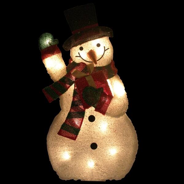 Shop 32 White And Red Lighted Waving Snowman Outdoor Christmas