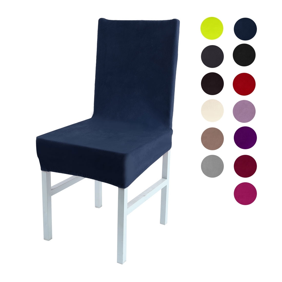 Shop Stretch Thicken Plush Short Dining Room Chair Covers Seat