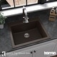 preview thumbnail 53 of 55, Karran Top Mount 25 in. Single Bowl Quartz Kitchen Sink