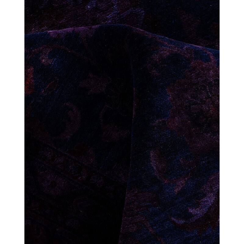 Fine Vibrance One-of-a-Kind Hand-Knotted Area Rug - Navy, 9' 1" x 12' 0" - 9' 1" x 12' 0"