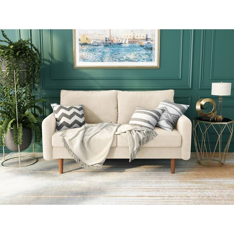 58'' Velvet Square Arm Loveseat