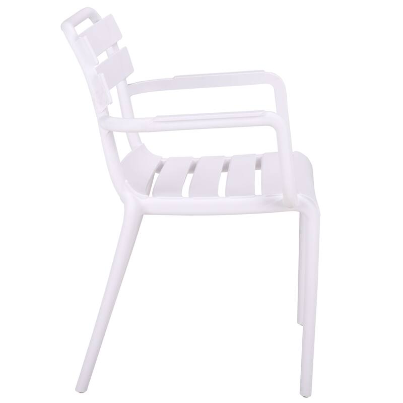 SAFAVIEH Outdoor Living Sarah Stacking Dining Armchair (Set of 2) - 21"W x 23"D x 32"H