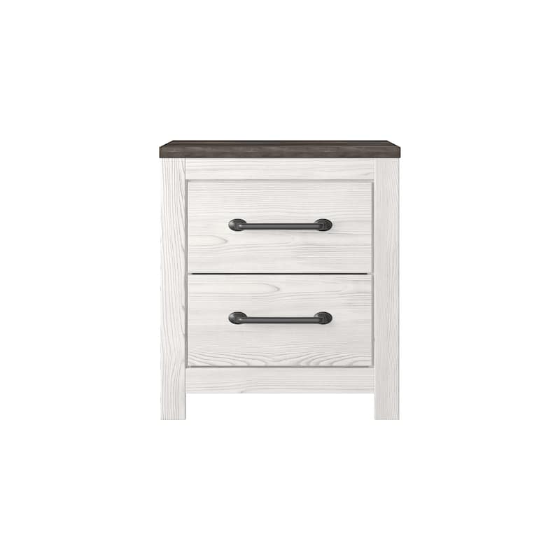 Signature Design by Ashley Gerridan Grey and White Woodgrain Nightstand