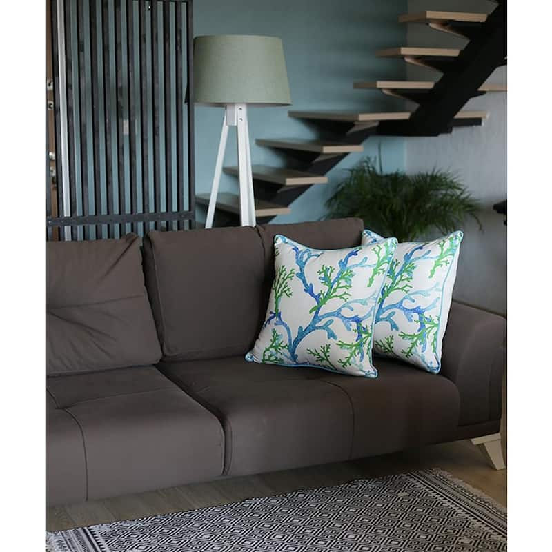 Mike&Co Michele Coral Throw Pillow Cover 18''x18'' (2 pcs in set)