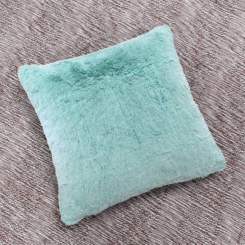 Tip Dyeing Light Fauxfur Square Pillow Covers set of 2, NO INSERT