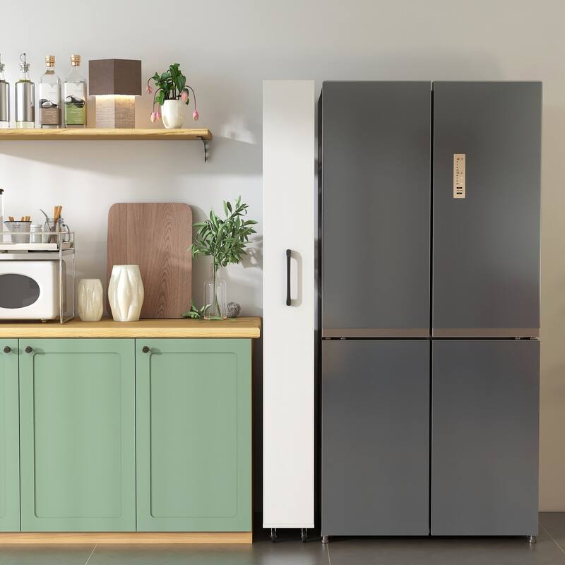 7-Tier Rolling Storage Shelf, Modern Pull-Out Organizer with Single-Sided Access for Kitchen, Living Room, Pantry