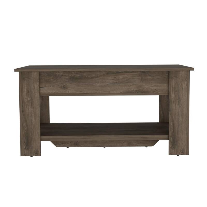 Anmytek Rustic Wood Look Storage Bench Entryway Organizer with Shoe Shelf Mudroom Seating Farmhouse Modern