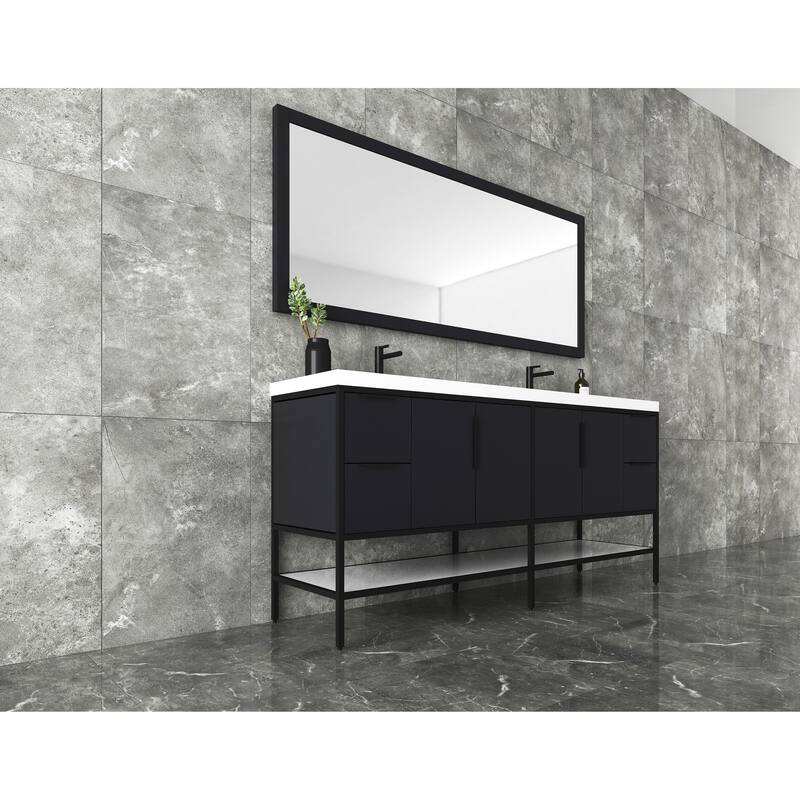 Maria 72" Freestanding Vanity with Reinforced Acrylic Sink