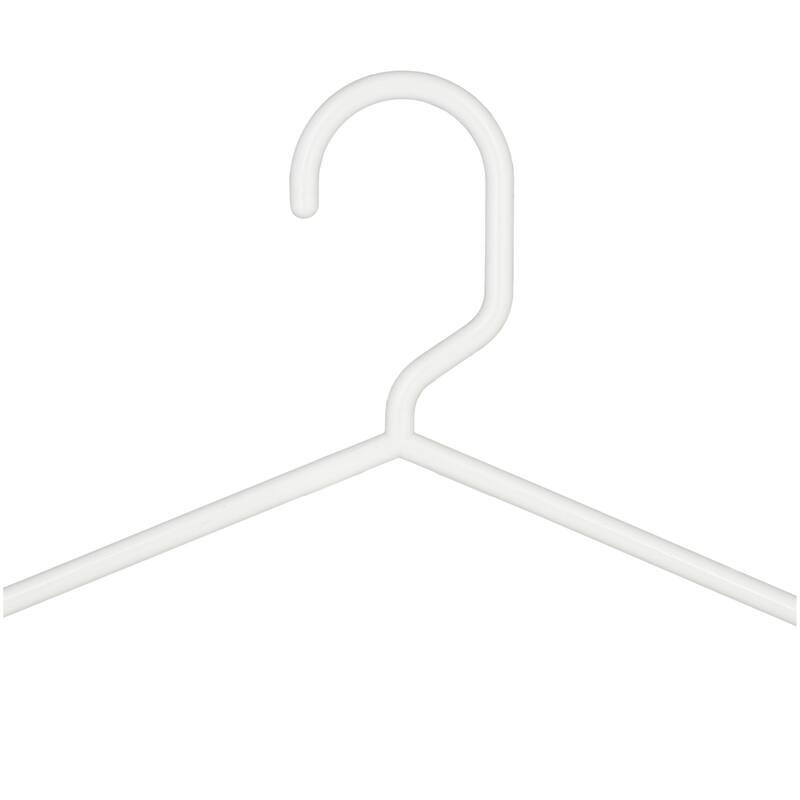 Laundry 360 6 Pack Plastic Hangers in White - 16.5" W x 8.1" H