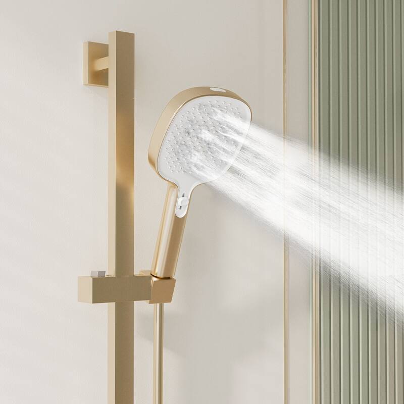 Modland Bathtub Faucet 2-Function Shower System with 3 Modes Handheld Shower,Height Adjustable Shower Slide Bar