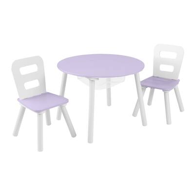 Round Storage Table and Chair Set