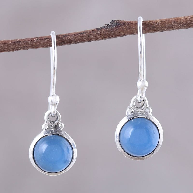 NOVICA Happy Glow, Chalcedony dangle earrings