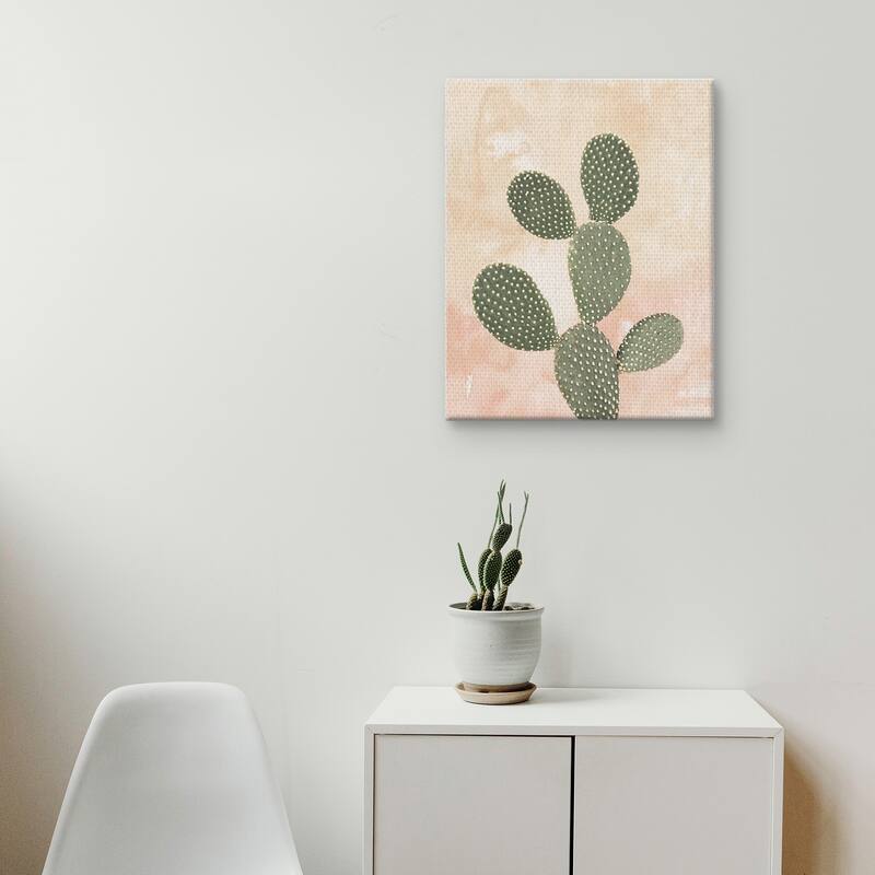 Desert Wash Coral I by Belle Maison Canvas Art Print