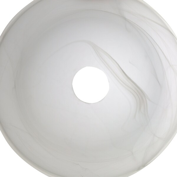 Alabaster Glass Lamp Shade Replacement for Floor Lamp White