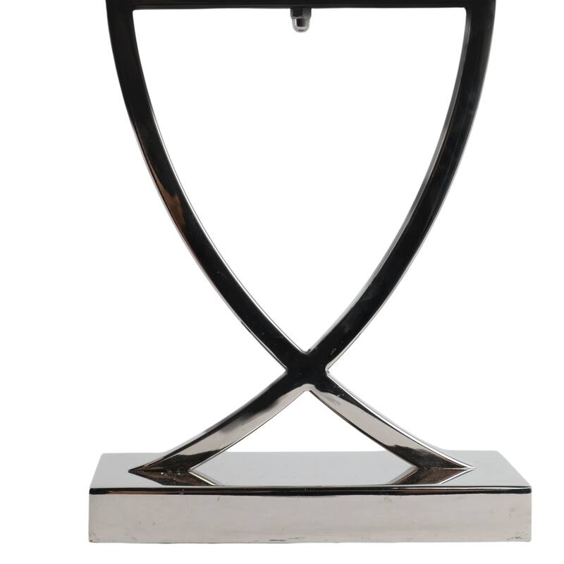 Modern Glass Pillar Candle Holder Decorative Lantern with Steel Frame