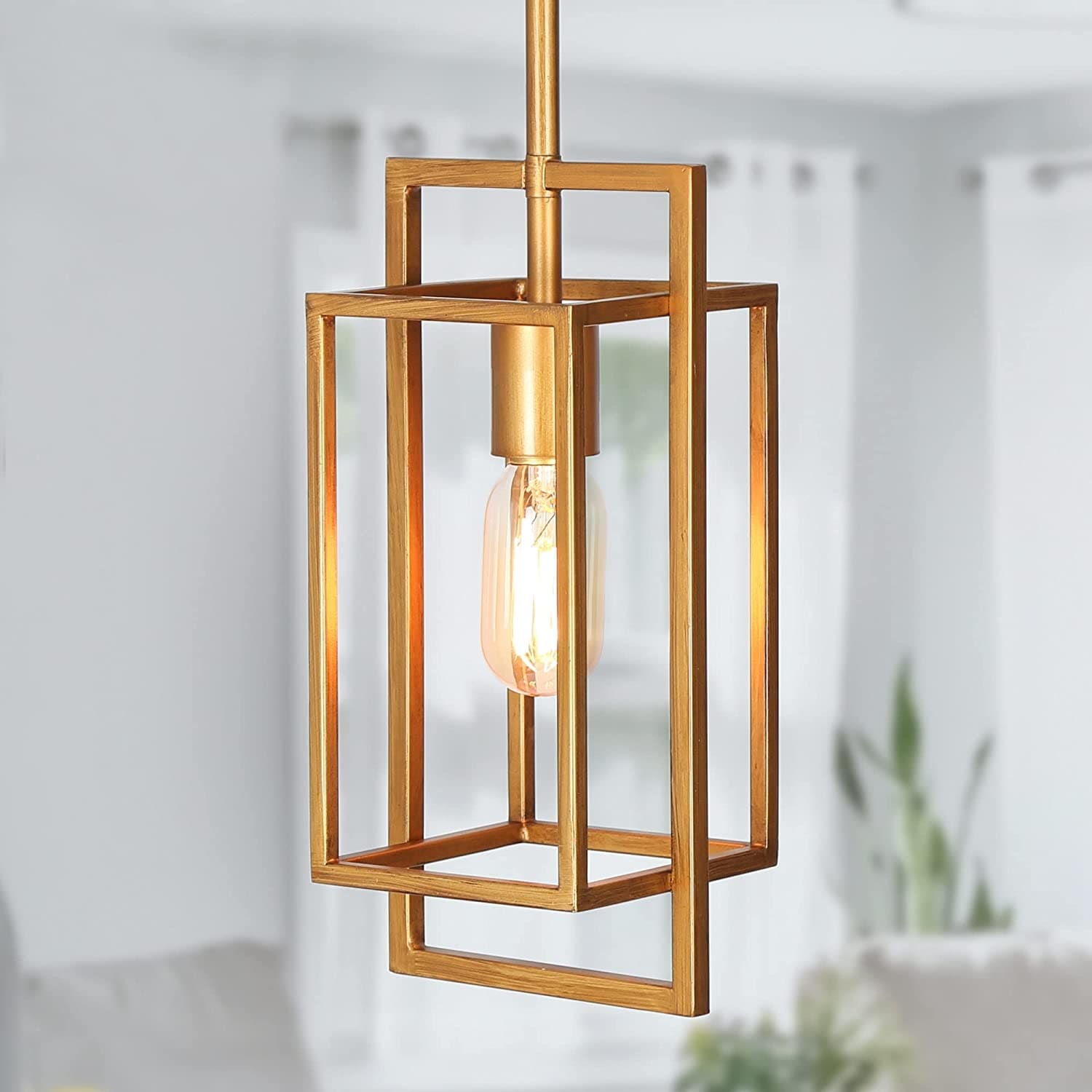 Modern cage pendant light sales
