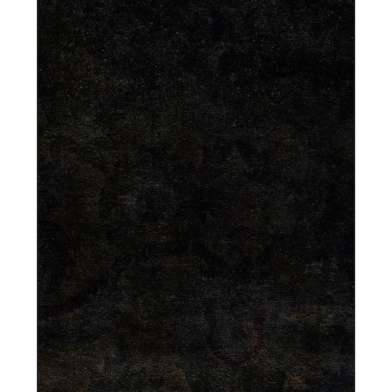 Overdyed One-of-a-Kind Hand-Knotted Area Rug - Black - 10' 0" x 22' 4"
