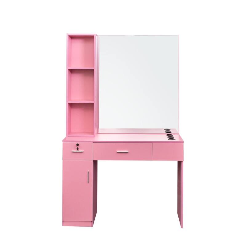 Salon Station Barber Stations Styling Station Barber Beauty Spa Dresser Salon Equipment Set with Mirror