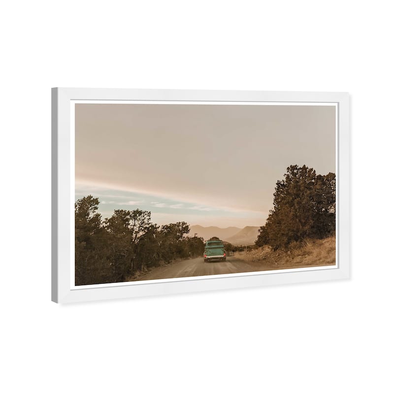 Wynwood Studio Prints Transportation On Road to the Countryside Brown and Rustic Wall Art Canvas Print