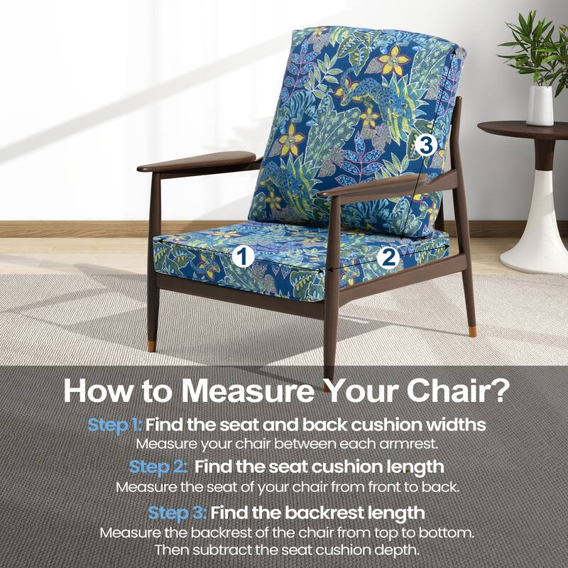 Pellebant 22 x 21 in Deep Seat Chair Outdoor Cushion Set