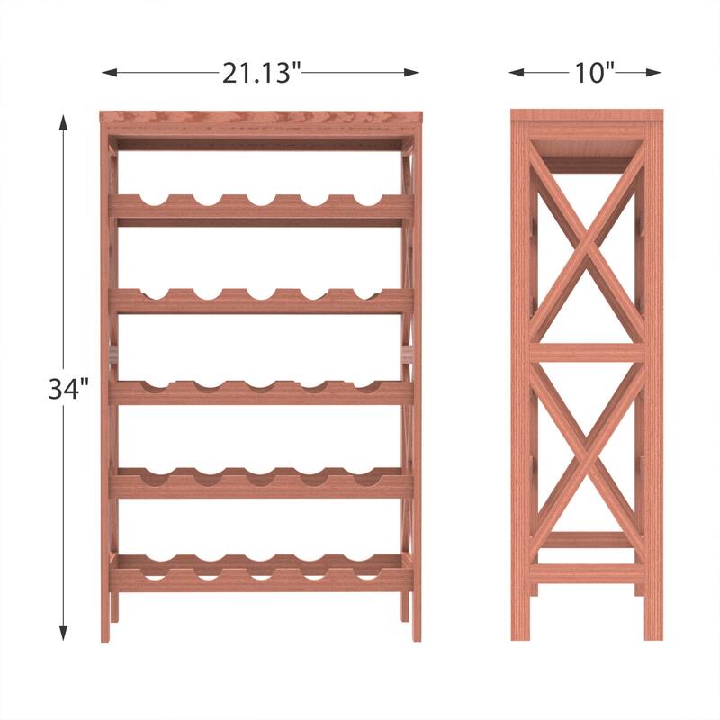Lavish Home Freestanding 25-Bottle Wine Rack