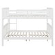 preview thumbnail 12 of 36, Full Over Full Bunk Bed with Ladder, Solid Wood Bunk Bed Frame with Safety Guardrail for Teens/Adults, Convertible into Two Beds