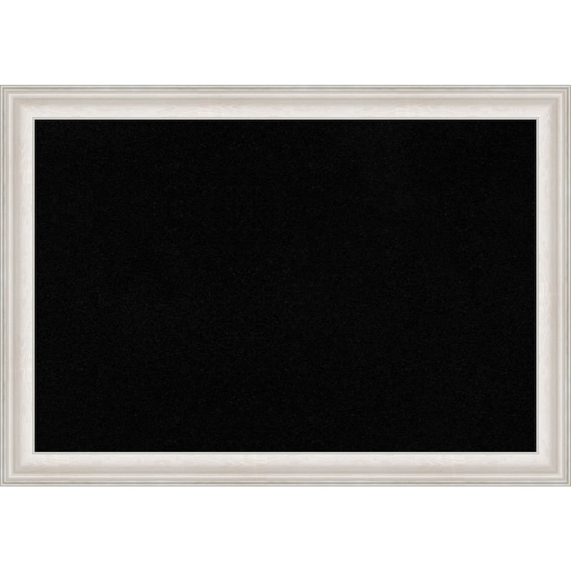 Trio White Wash Silver Framed Black Corkboard Bulletin Board